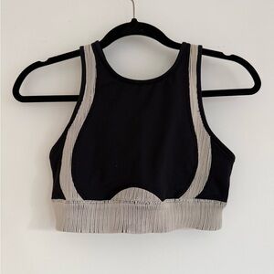 ALO Yoga Black and White Cutout Sports Bra